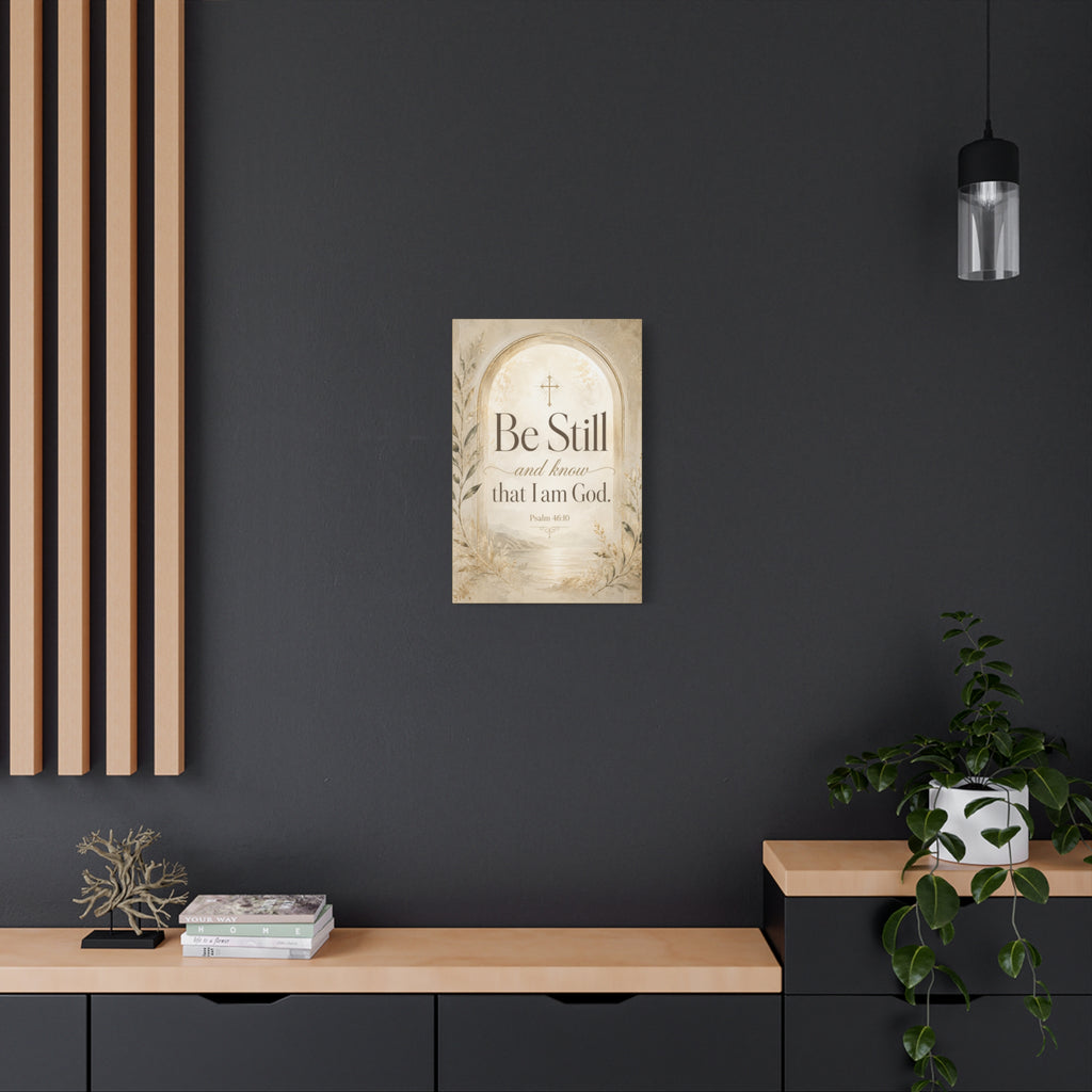 Be Still and Know Psalm 46:10 Christian Canvas Wall Art