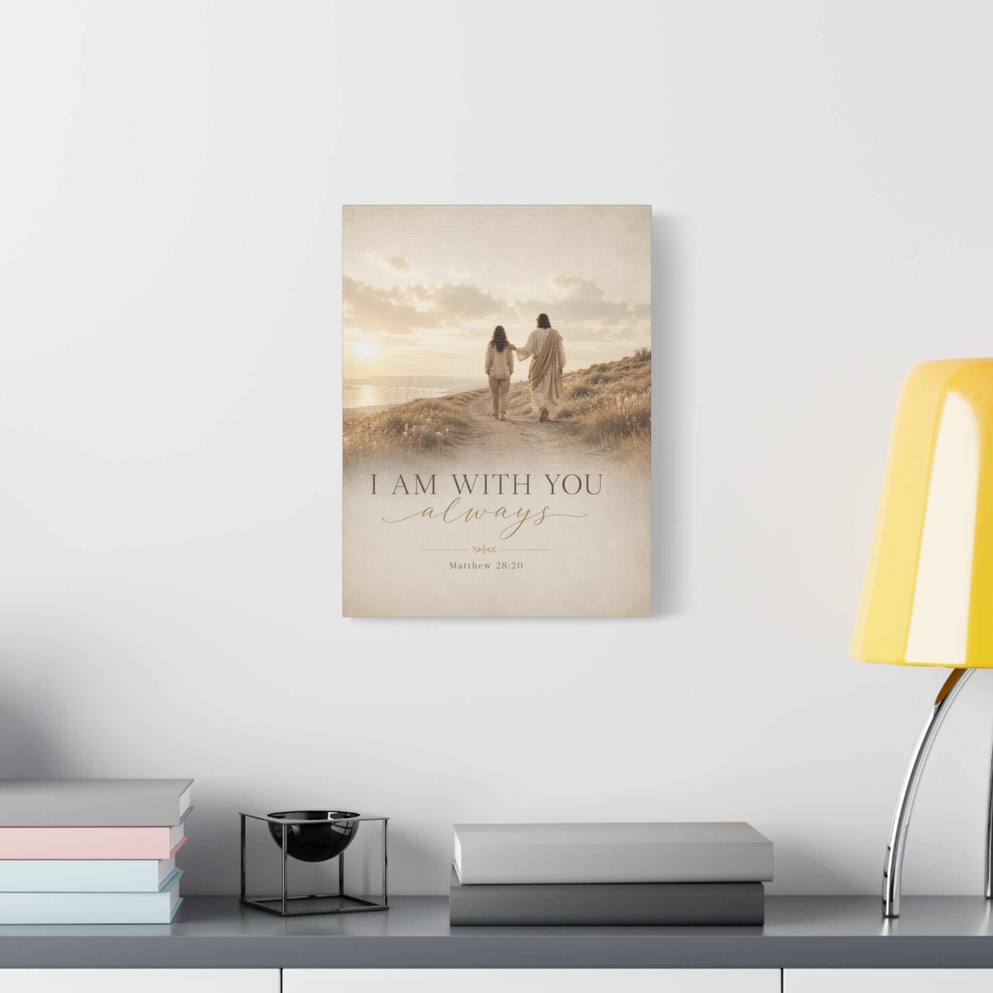Canvas Wall Art — "I Am With You Always" Matthew 28:20 Inspirational Canvas