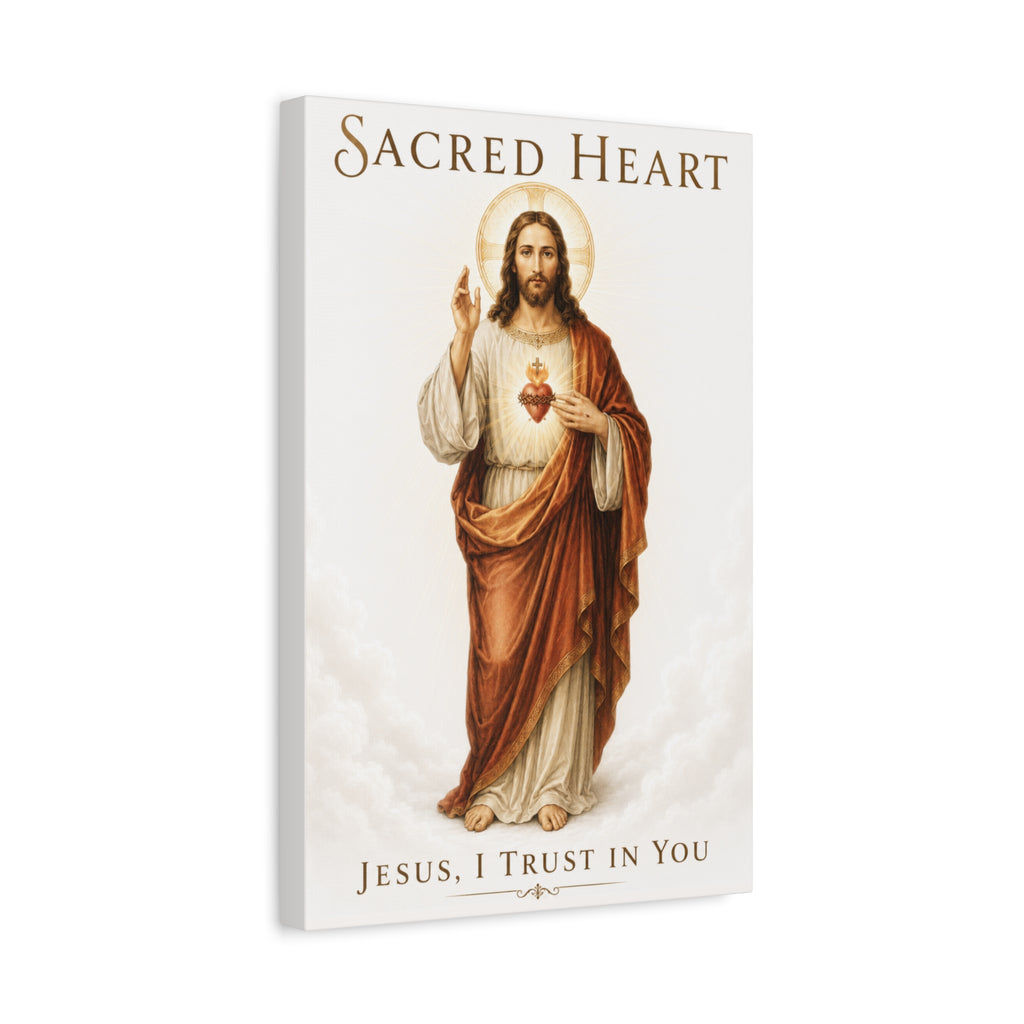 Sacred Heart of Jesus – Jesus, I Trust in You Canvas Print (Color)