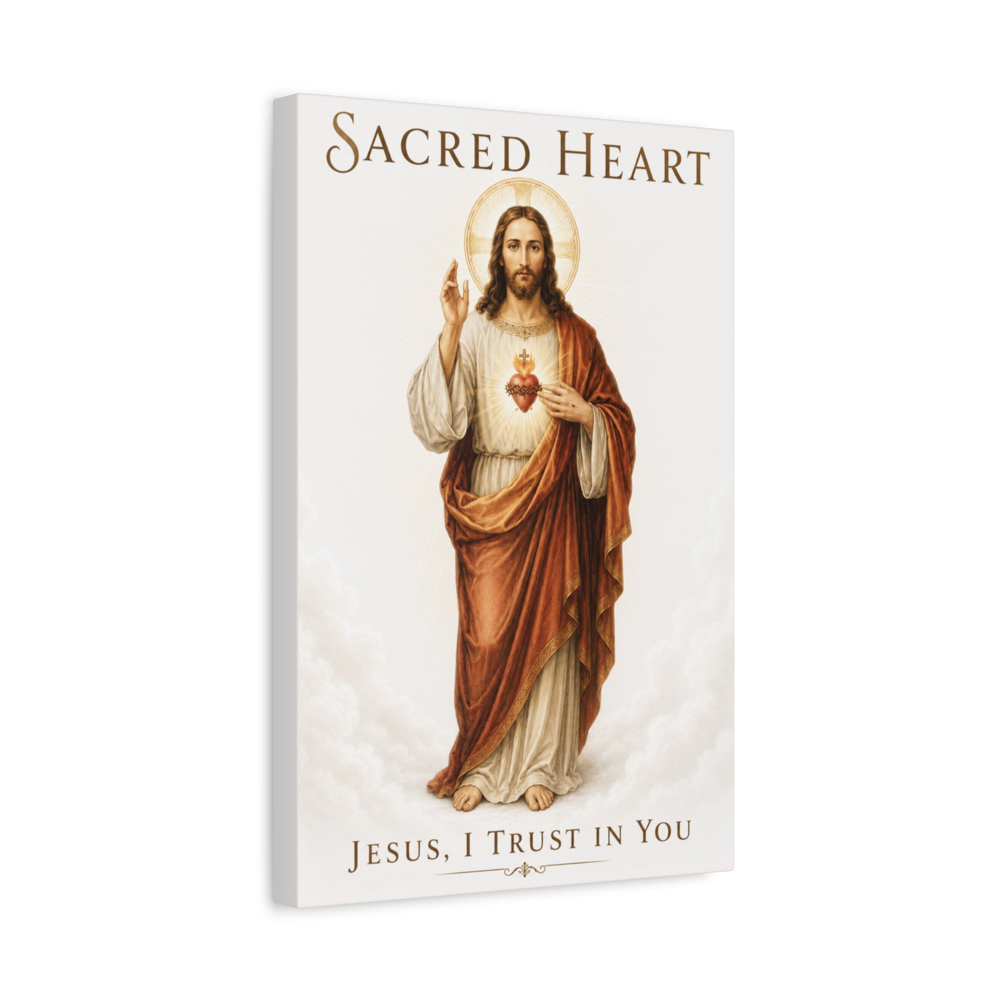 Sacred Heart of Jesus – Jesus, I Trust in You Canvas Print (Color)