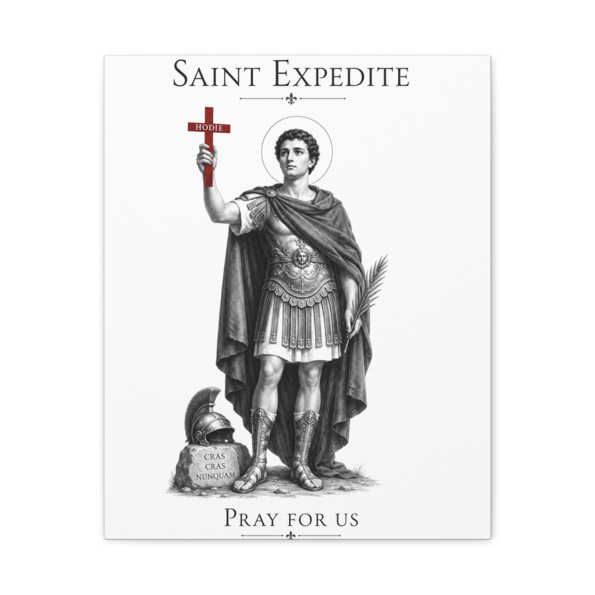 Saint Expedite – Pray for Us Canvas Print