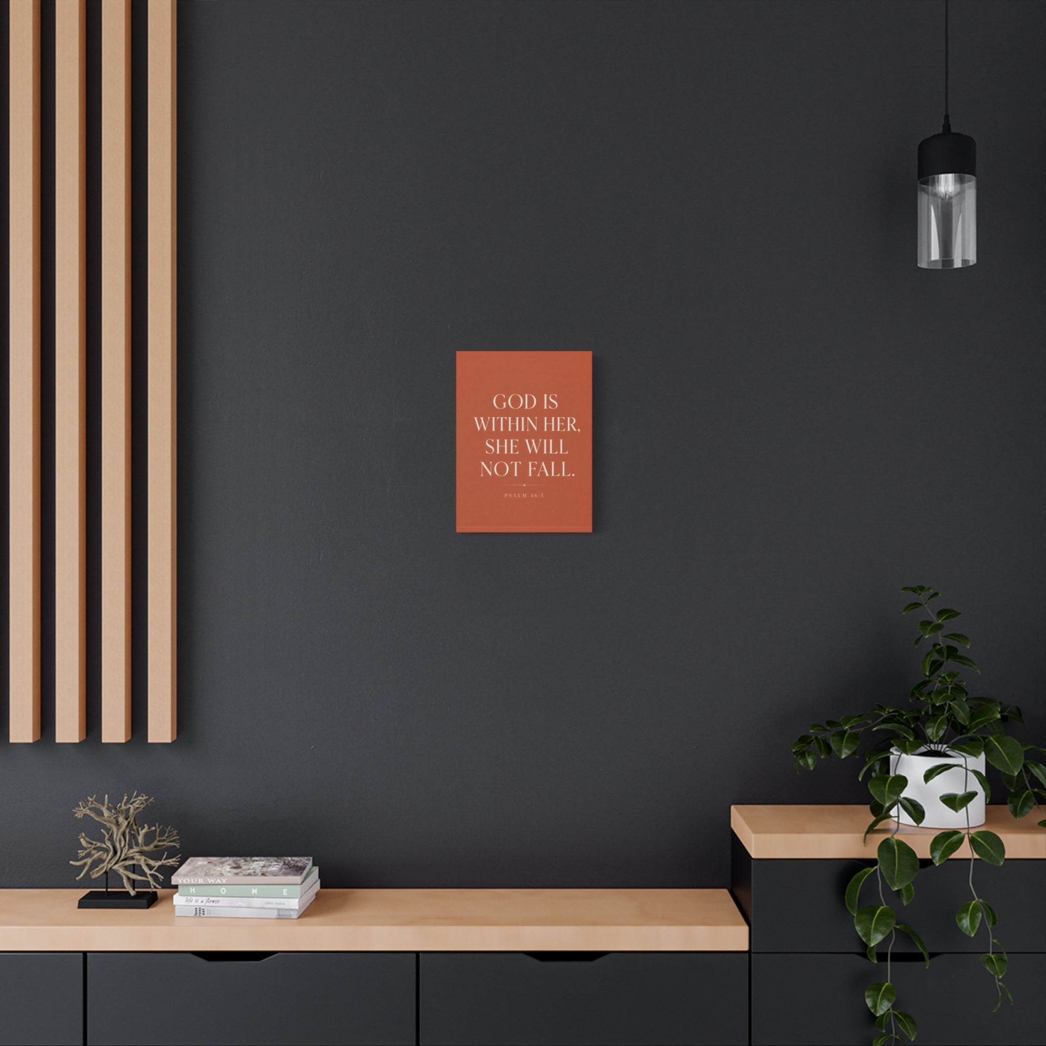 God Is Within Her Psalm 46:5 Matte Canvas Wall Art
