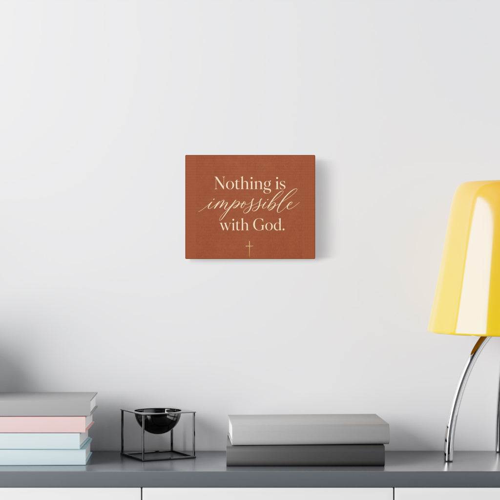 Nothing Is Impossible with God – Inspirational Christian Canvas Wall Art