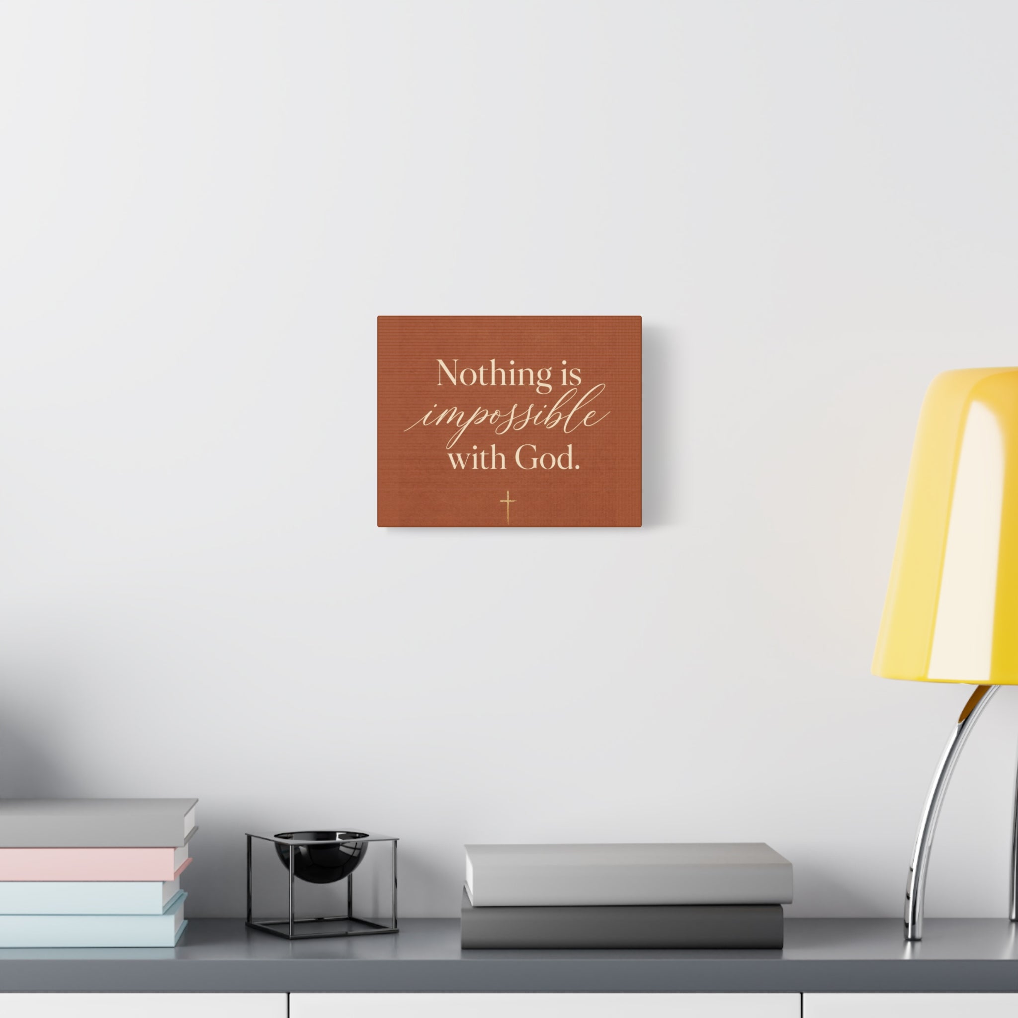 Nothing Is Impossible with God – Inspirational Christian Canvas Wall Art