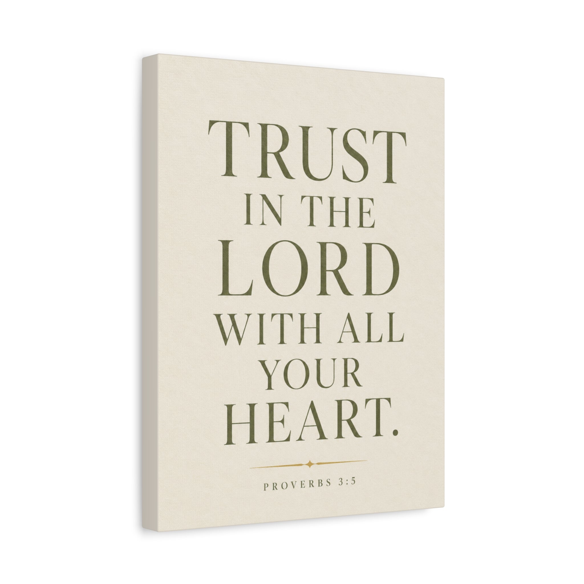 Trust in the Lord - Proverbs 3:5 Matte Canvas Wall Art