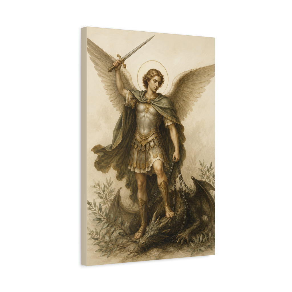 Saint Michael the Archangel – Warrior Canvas Print (Color)