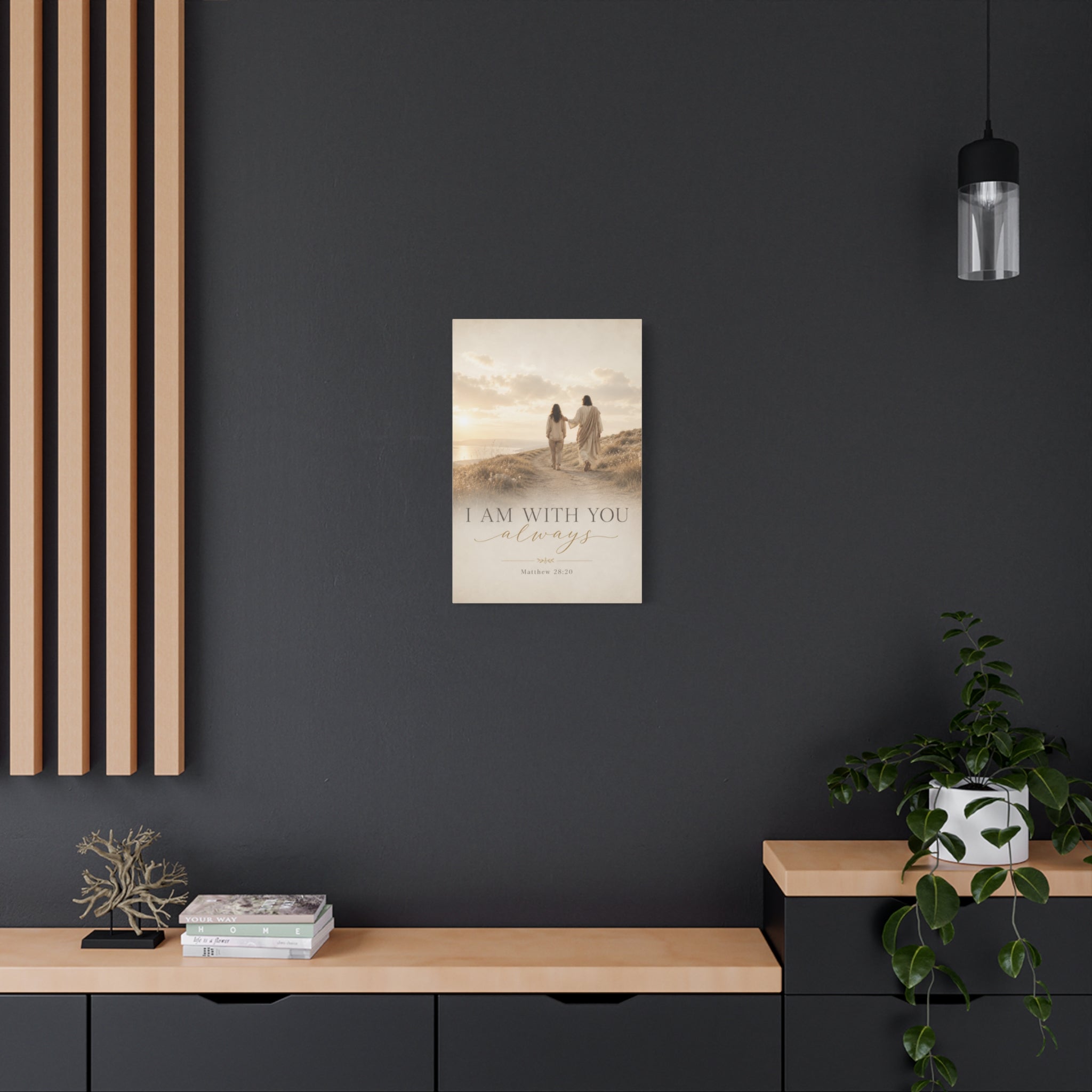 Canvas Wall Art — "I Am With You Always" Matthew 28:20 Inspirational Canvas