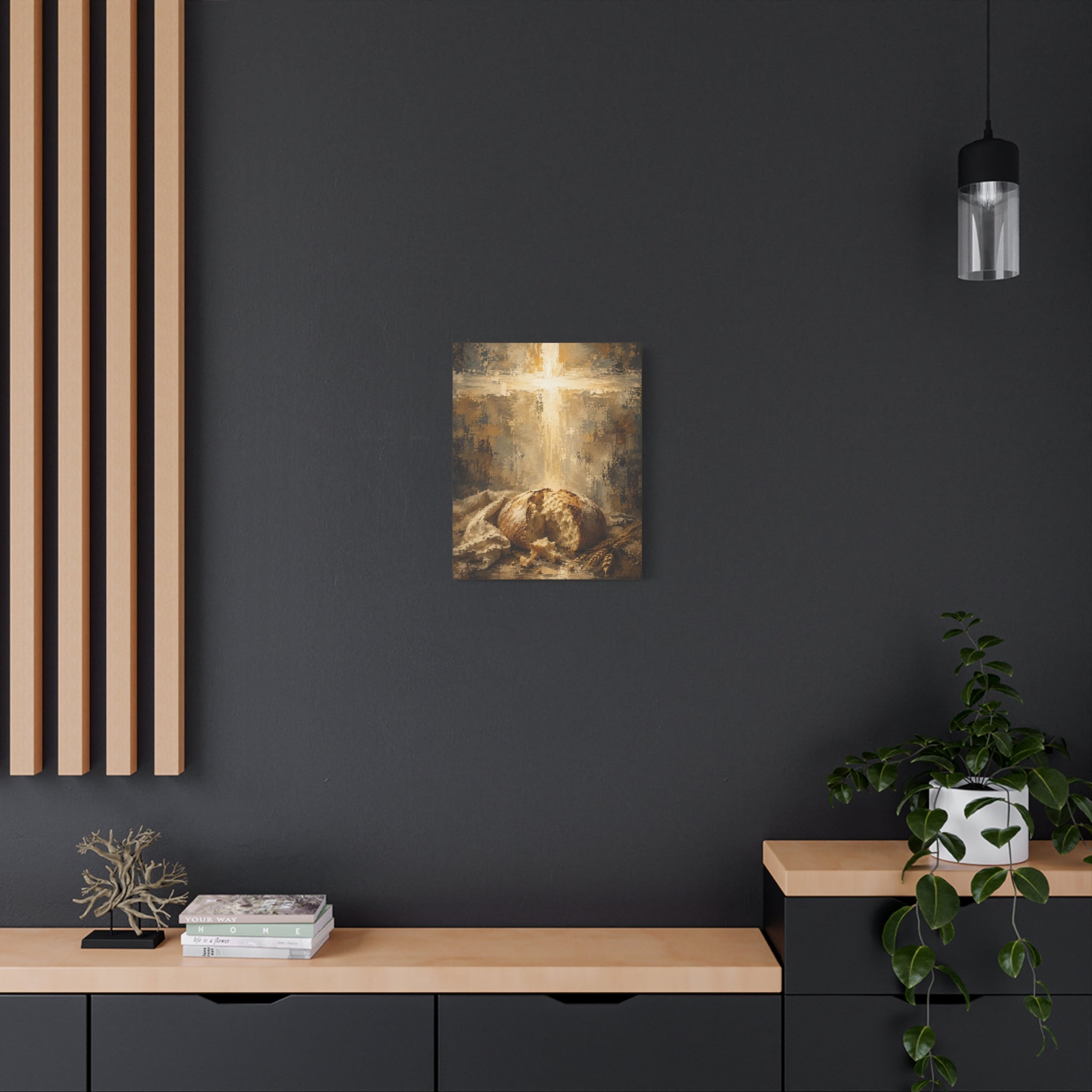 read of Life Christian Canvas Wall Art. Eucharistic Sacred Art